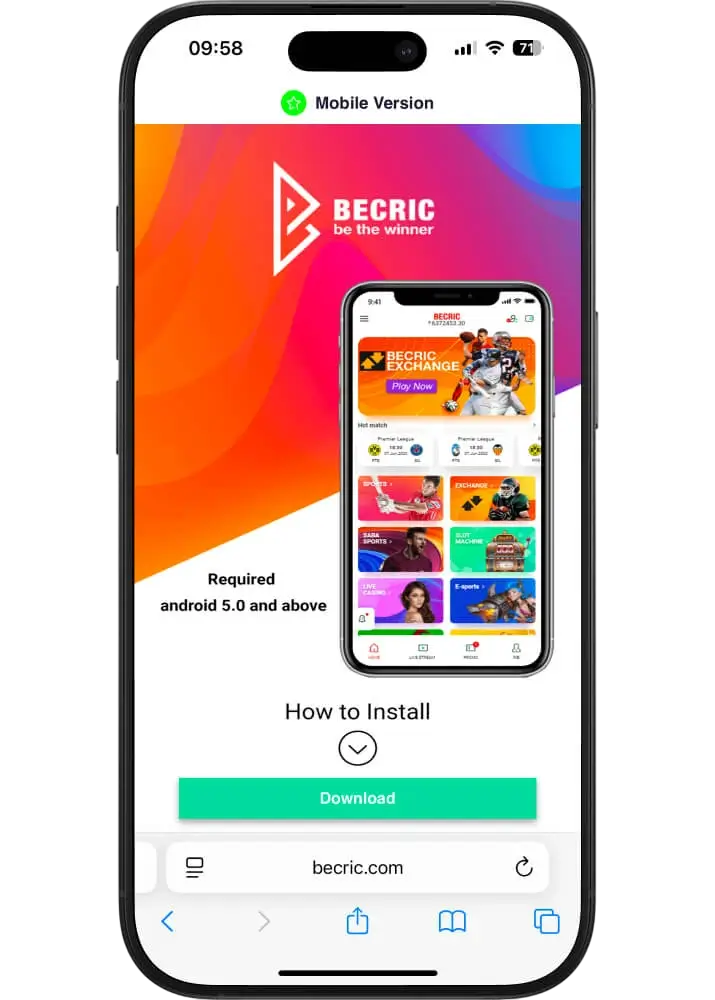 BeCric official mobile app BeCric official mobile app